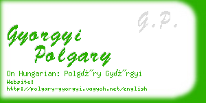 gyorgyi polgary business card